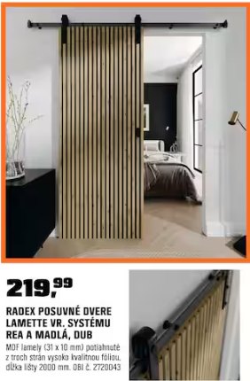 Radex posuvné dvere Lamette dub