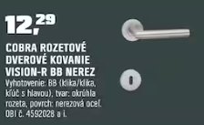 Cobra rozetové kovanie Vision-R BB nerez