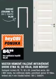 Voster interiérové dvere Etna 10 dub nórsky