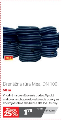Drenážna rúra Mea DN 100