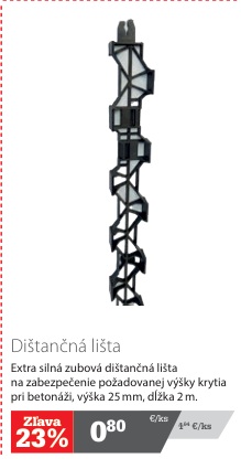 Dištančná lišta 25 mm