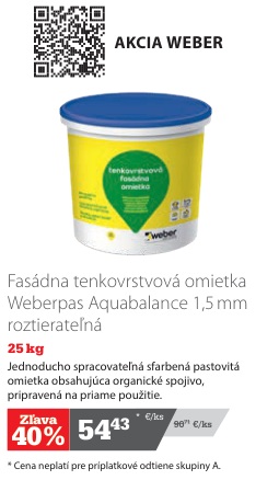 Weberpas Aquabalance omietka 1,5 mm