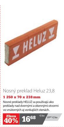 Heluz nosný preklad 23,8