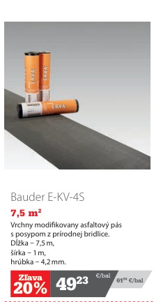 Bauder E-KV-4S asfaltový pás