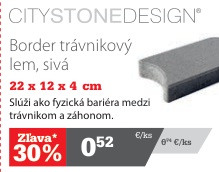 CityStoneDesign Border trávnikový lem sivý