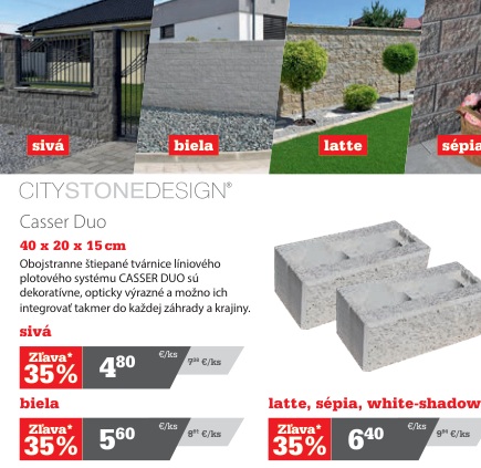 CityStoneDesign Casser Duo sivá