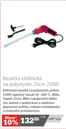 Elektrická rezačka polystyrénu 25 cm 250 W