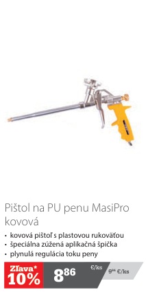 MasiPro kovová pištoľ na PU penu