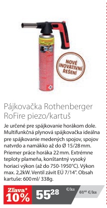 Rothenberger RoFire piezo s kartušou