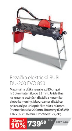 Rubi DU-200 EVO 850 elektrická rezačka