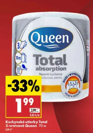 Queen Total kuchynské utierky 3-vrstvové