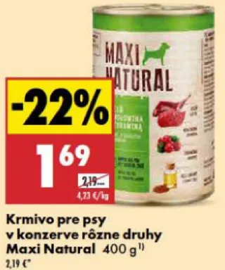 Maxi Natural krmivo pre psy v konzerve