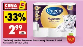 Queen Supreme toaletný papier 4-vrstvový