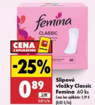 Femina Classic slipové vložky
