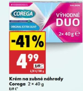 Corega krém na zubné náhrady