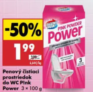 Pink Power penový čistiaci prostriedok do WC