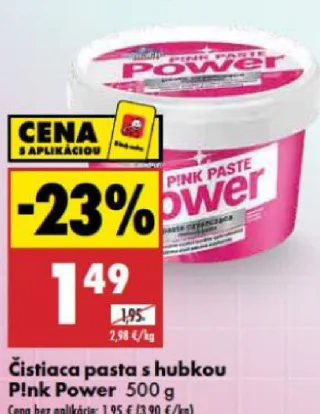 Pink Power čistiaca pasta s hubkou