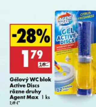 Agent Max Active Discs gélový WC blok
