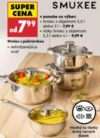 Smukee hrniec s pokrievkou 3 l