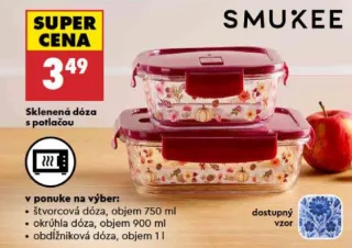 Smukee sklenená dóza štvorcová
