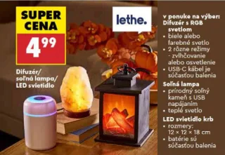 Lethe difuzér s RGB svetlom