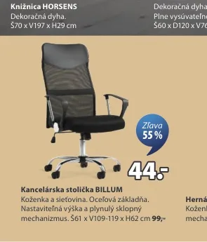 Kancelárska stolička BILLUM 61x109-119x62 cm