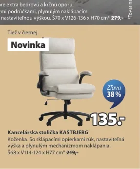 Kancelárska stolička KASTBJERG 68x114-124x77 cm