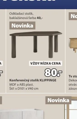 Konferenčný stolík KLIPPINGE 61x101x40 cm