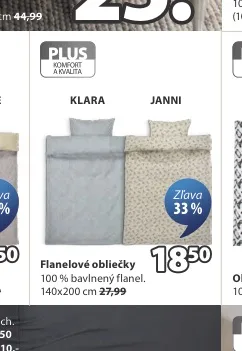 Flanelové obliečky JANNI 140x200 cm