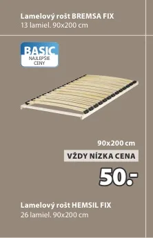 Posteľový rošt HEMSIL FIX 90x200 cm