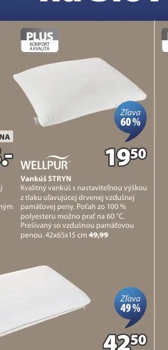 WELLPUR Vankúš STRYN 42x65x15 cm