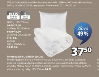 Termopaplón LIVING MEDICAL 135x220 cm, 2x630 g