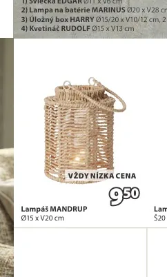 Lampáš MANDRUP Ø15x20 cm
