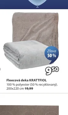 Fleecová deka KRATTFIOL 200x220 cm