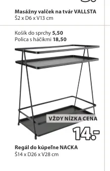 Regál do kúpeľne NACKA 14x26x28 cm