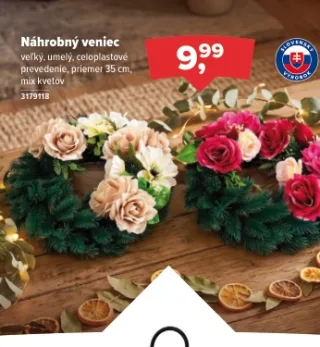 Náhrobný veniec 35 cm