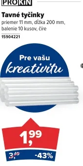 PROKIN Tavné tyčinky 11 mm 10 ks