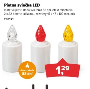 Pietna sviečka LED