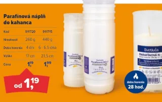 Parafínová náplň do kahanca 440 g