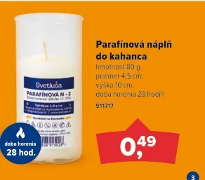 Parafínová náplň do kahanca 80 g