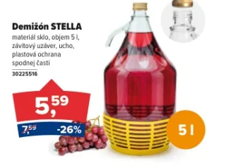 Demižón STELLA 5 l