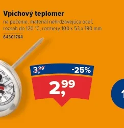Vpichový teplomer na pečenie