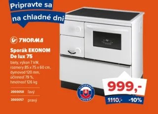 THORMA Sporák EKONOM De lux 75 ľavý