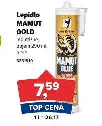 DEN BRAVEN Montážne lepidlo MAMUT GOLD 290 ml