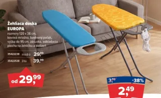 Žehliaca doska EUROPA žltá