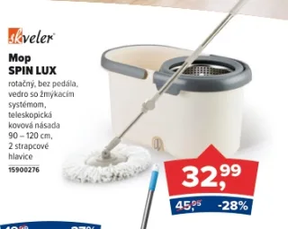 Skveler Mop SPIN LUX so súpravou