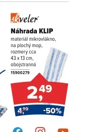 Skveler Náhrada KLIP na mop