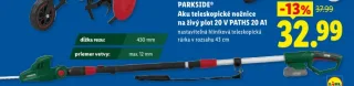 PARKSIDE Aku teleskopické nožnice na živý plot 20 V PATHS 20 A1