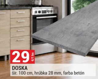 Kuchynská doska betón 100 cm
