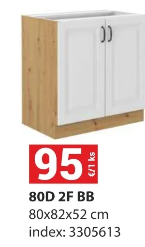 Kuchynská skrinka Stilo 80D 2F BB